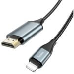 HOCO UA15 ADAPTADOR LIGHTNING A HDMI METAL GREY 2M