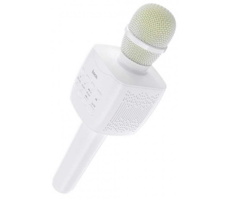 189045.jpg HOCO BK5 CANTANDO MICROFONO KARAOKE BT WHITE (O) - Imagen 1