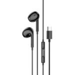 HOCO M1 EARPHONES MAX CRYSTAL C/MIC USB-C BLACK