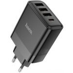 HOCO C127A CARGADOR DE PARED 1 USB-C/3 USB-A EU 45W BLACK