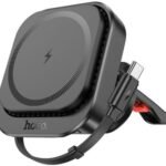 HOCO HW23 MIGHT SOPORTE Y CARGADOR INALAMBRICO DE AUTO BLACK