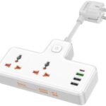 HOCO AC12A CARGADOR/ZAPATILLA SCHUKO C/2 UNIVERSAL 1 USB-C/3 USB-A WHITE 30W
