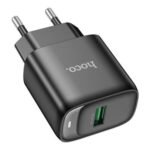 HOCO C140A CARGADOR DE PARED SINGLE PORT USB QC3.0 BLACK