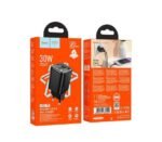 HOCO N71 CARGADOR PARED BLACK PD30W QC3,0 2 PUERTOS USB A/USB-C