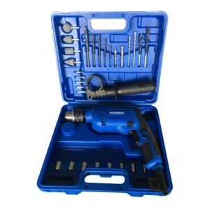 Kit Taladro Percutor Hyundai 600W + Valija C/Herramientas 29Pcs