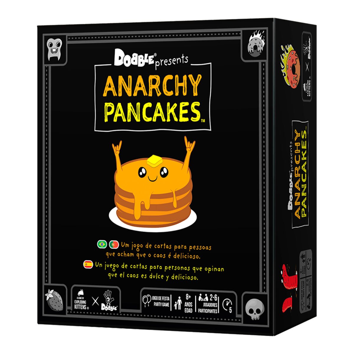 Juego De Mesa Exploding Kittens Dobble Anarchy Pancakes +8 - Imagen 2