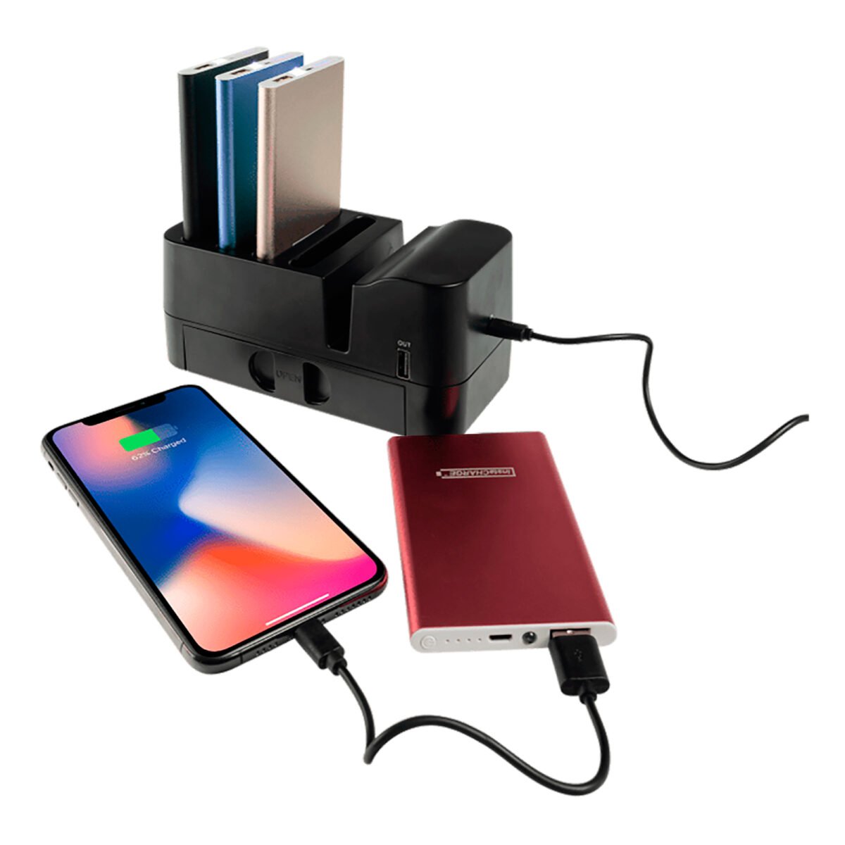 Kit 4 Powerbanks + Base De Carga Instacharge 4600mah - Imagen 4