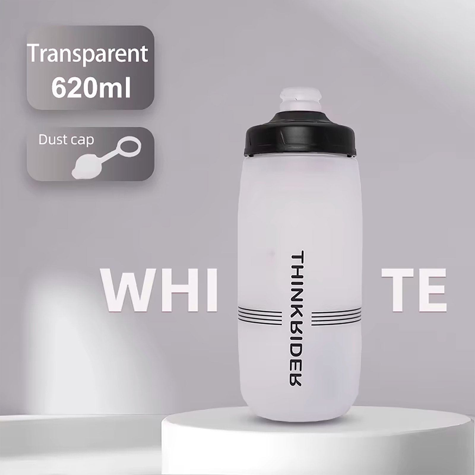 Botella Para Ciclismo Thinkrider 620ml Antideslizante Tapa Con Bloqueo - Imagen 3