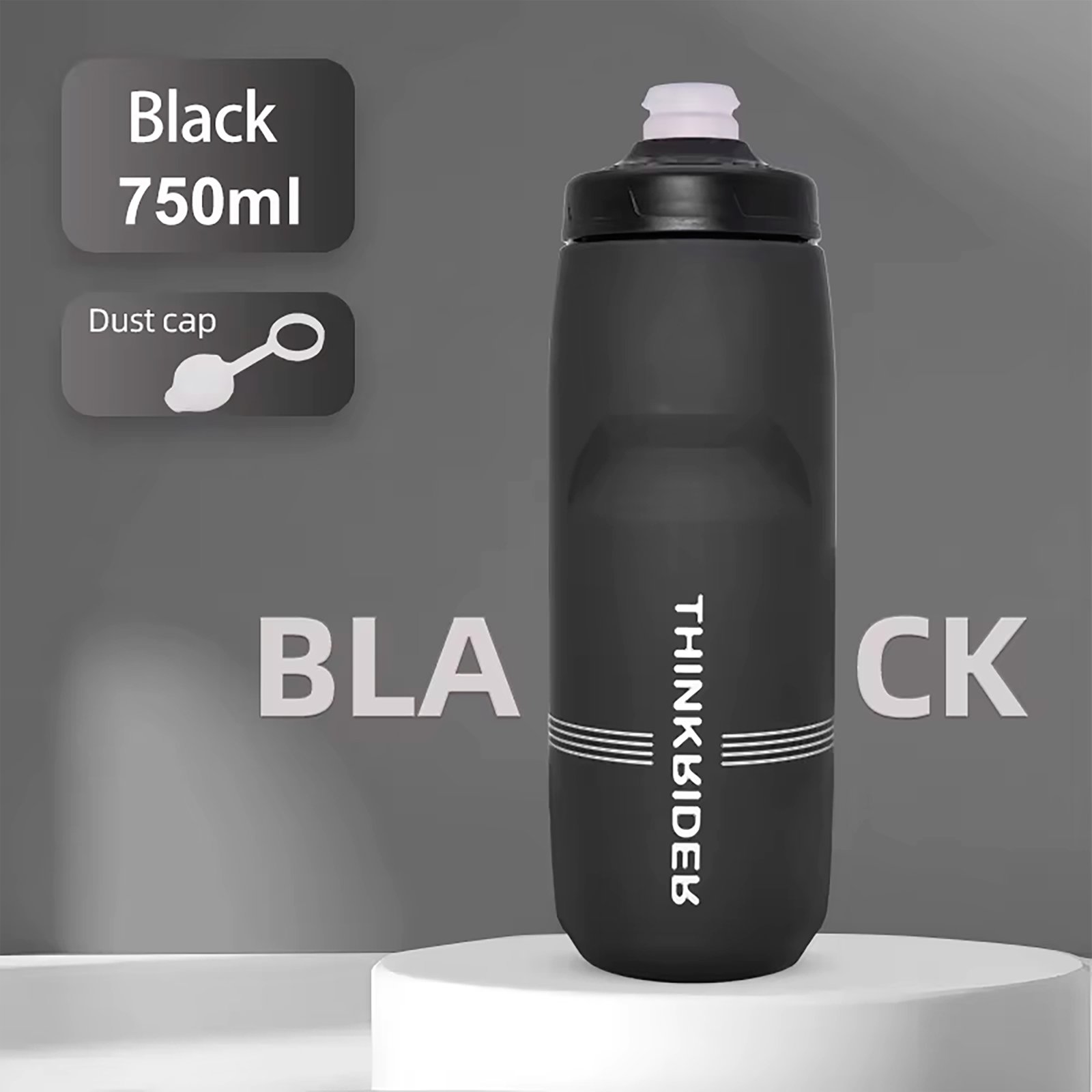 Botella Para Ciclismo Thinkrider 750ml Antideslizante Tapa Con Bloqueo - Imagen 3