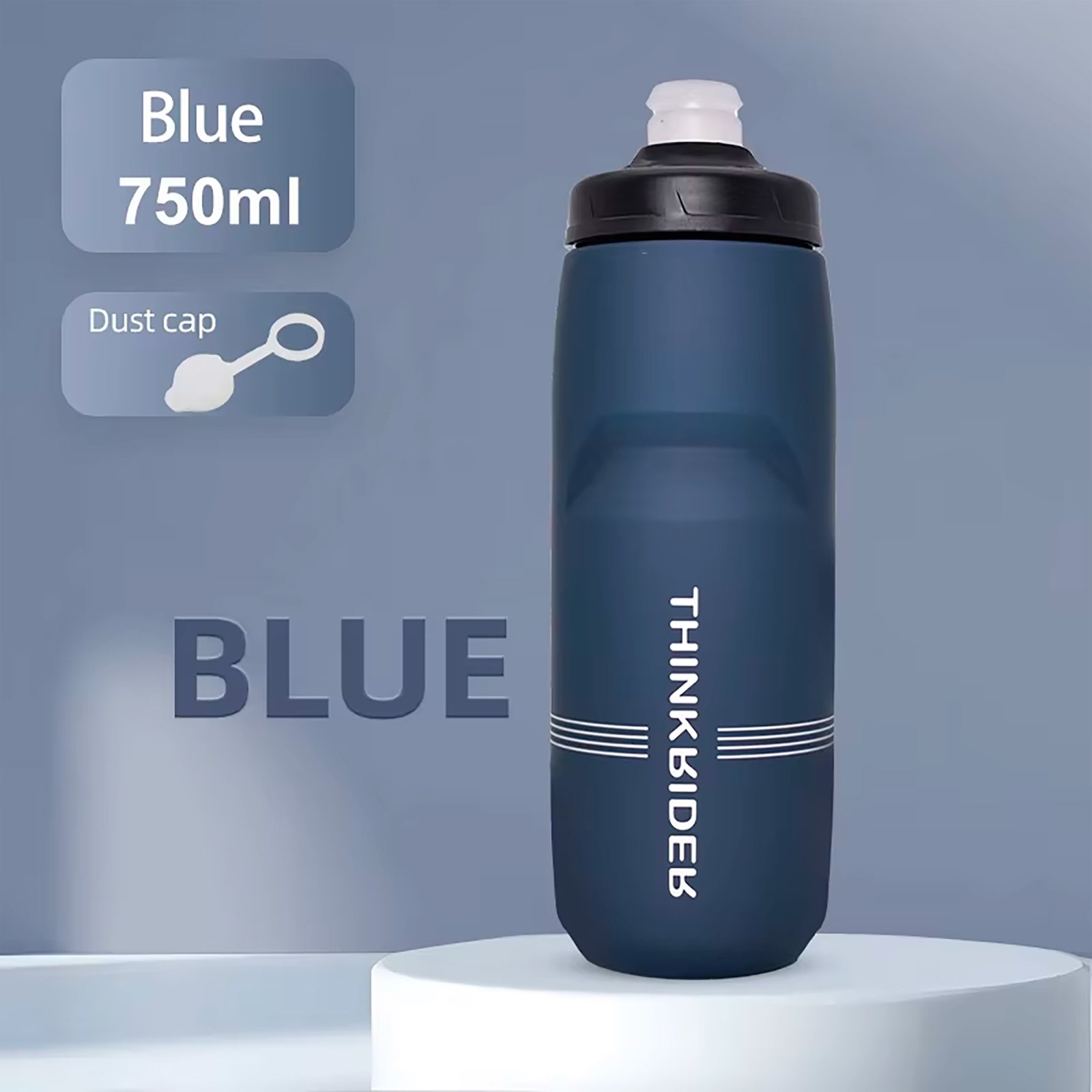 Botella Para Ciclismo Thinkrider 750ml Antideslizante Tapa Con Bloqueo - Imagen 3