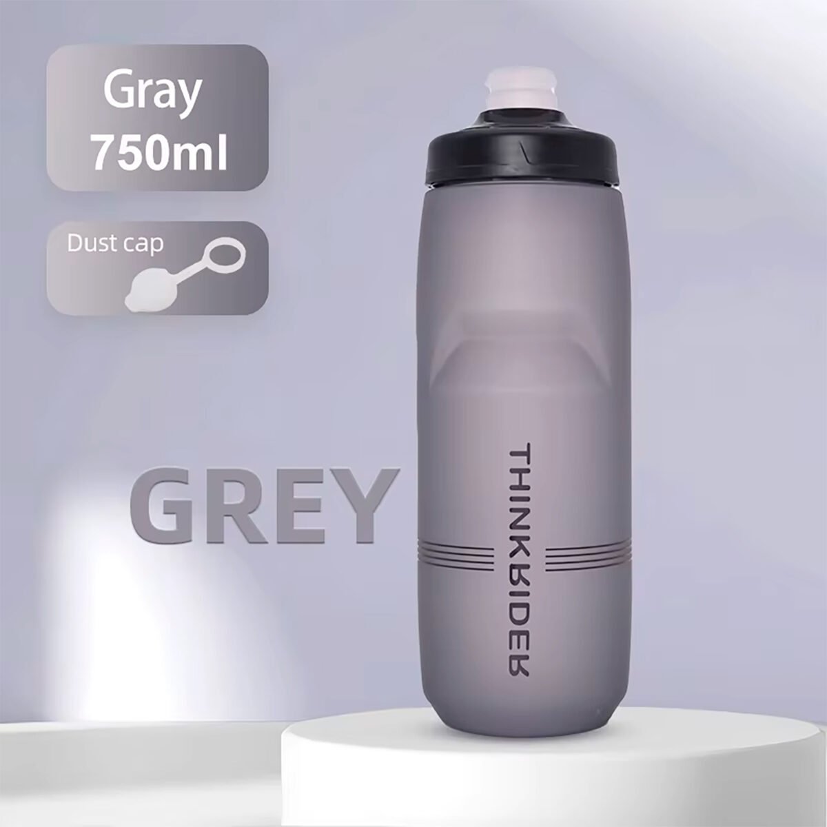 Botella Para Ciclismo Thinkrider 750ml Antideslizante Tapa Con Bloqueo - Imagen 3