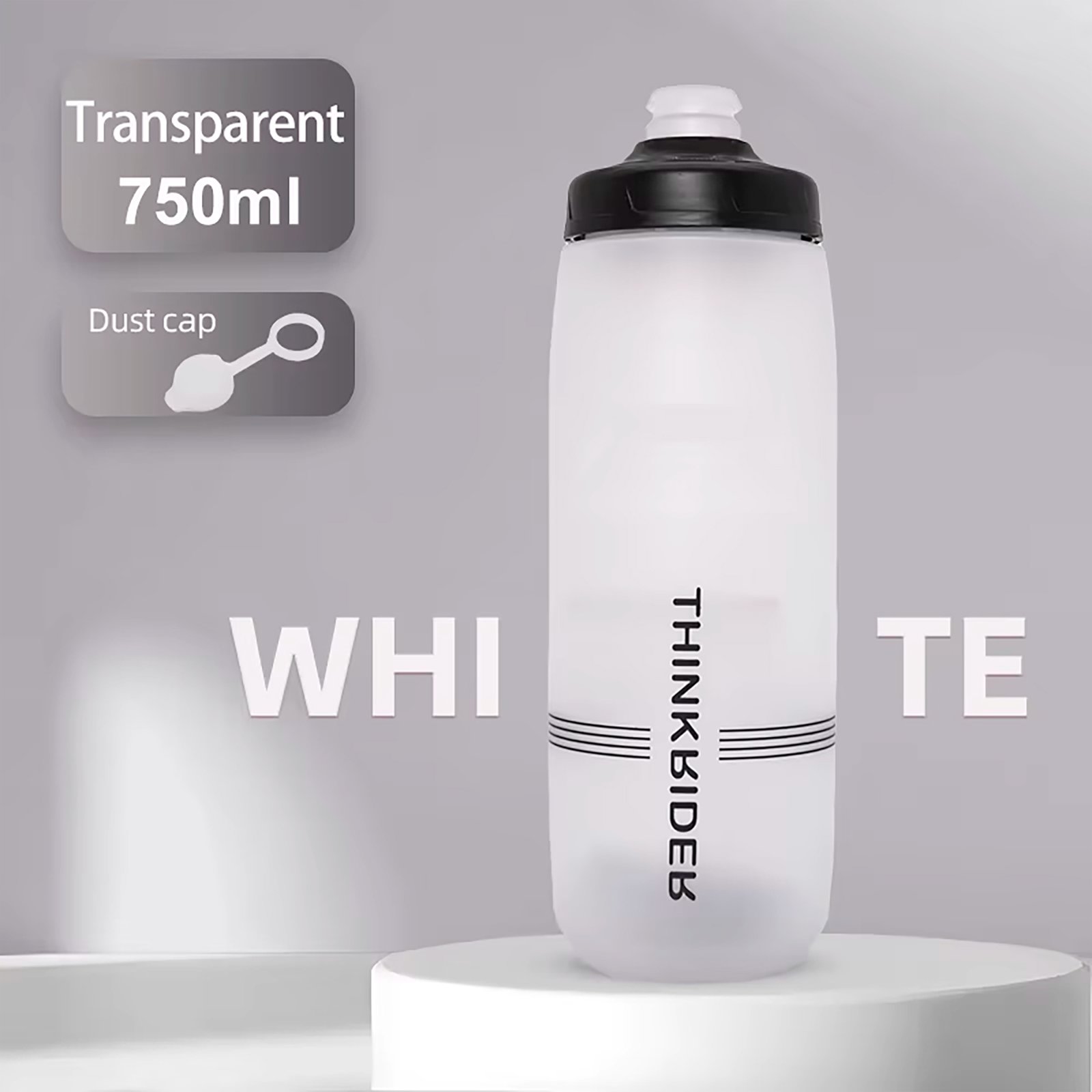 Botella Para Ciclismo Thinkrider 750ml Antideslizante Tapa Con Bloqueo - Imagen 3