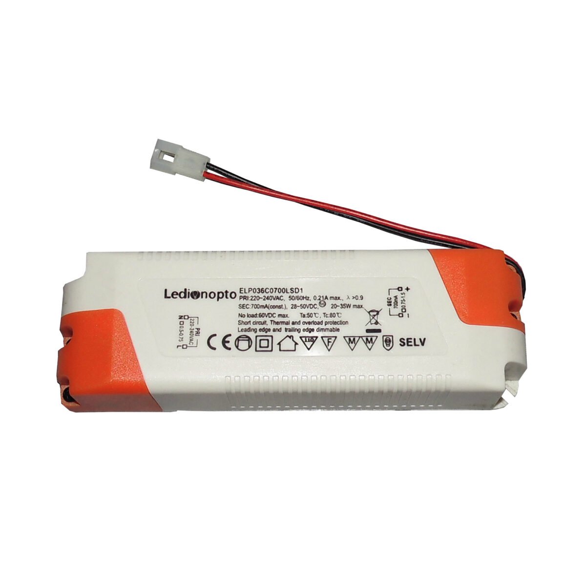 Driver De Alimentación Led IP20 35W 0.2A 220-240VAC - Imagen 3