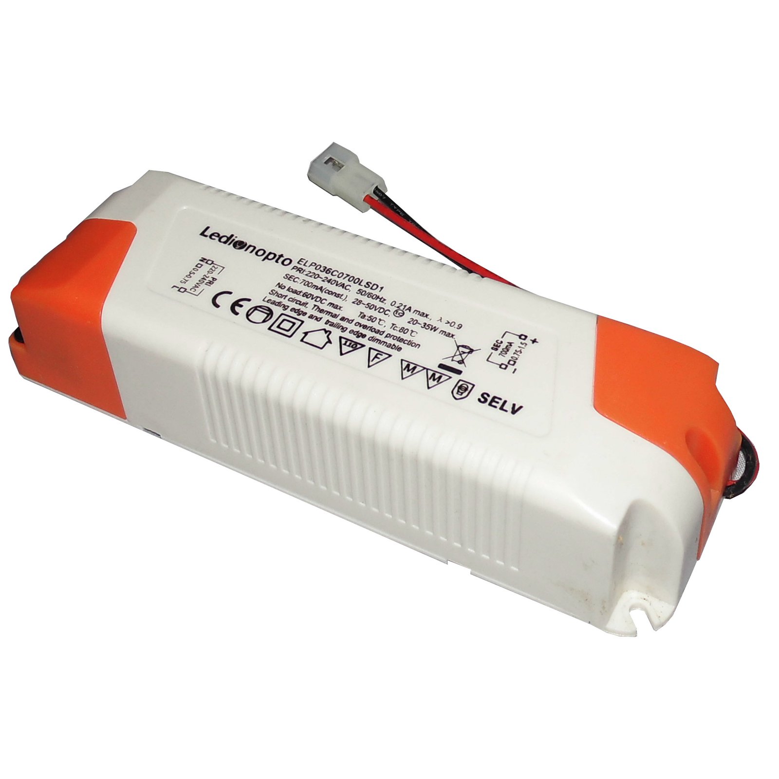 AC220240V-POS3.jpg Driver De Alimentación Led IP20 35W 0.2A 220-240VAC - Imagen 1