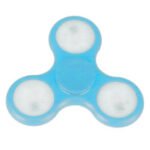 Fidget Spinner Antiestres Luces Led Celeste - Imagen 2