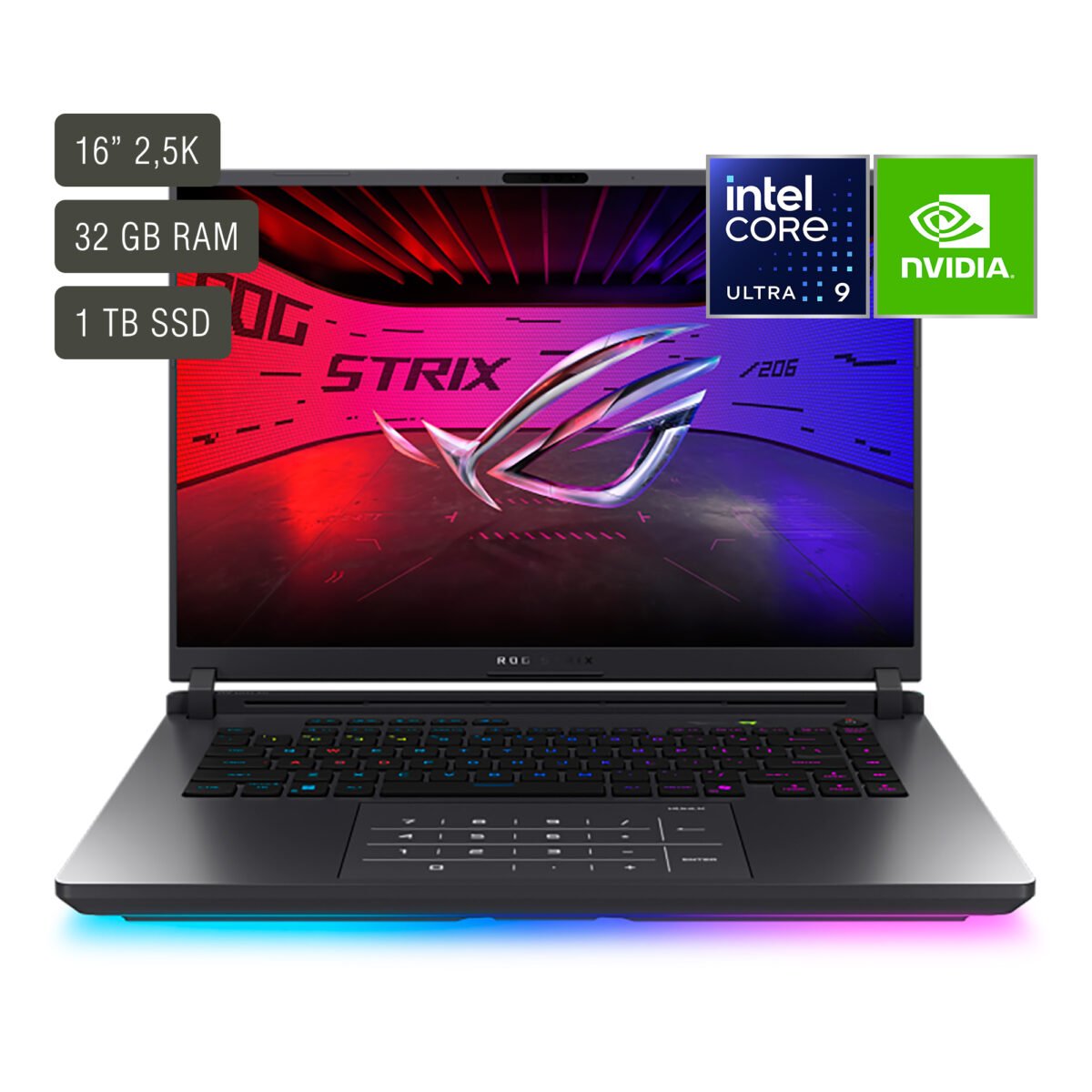 Notebook Gamer Asus Rog Strix 16'' Core Ultra 9 32gb 1tb Win11 Rtx5070ti - Imagen 5