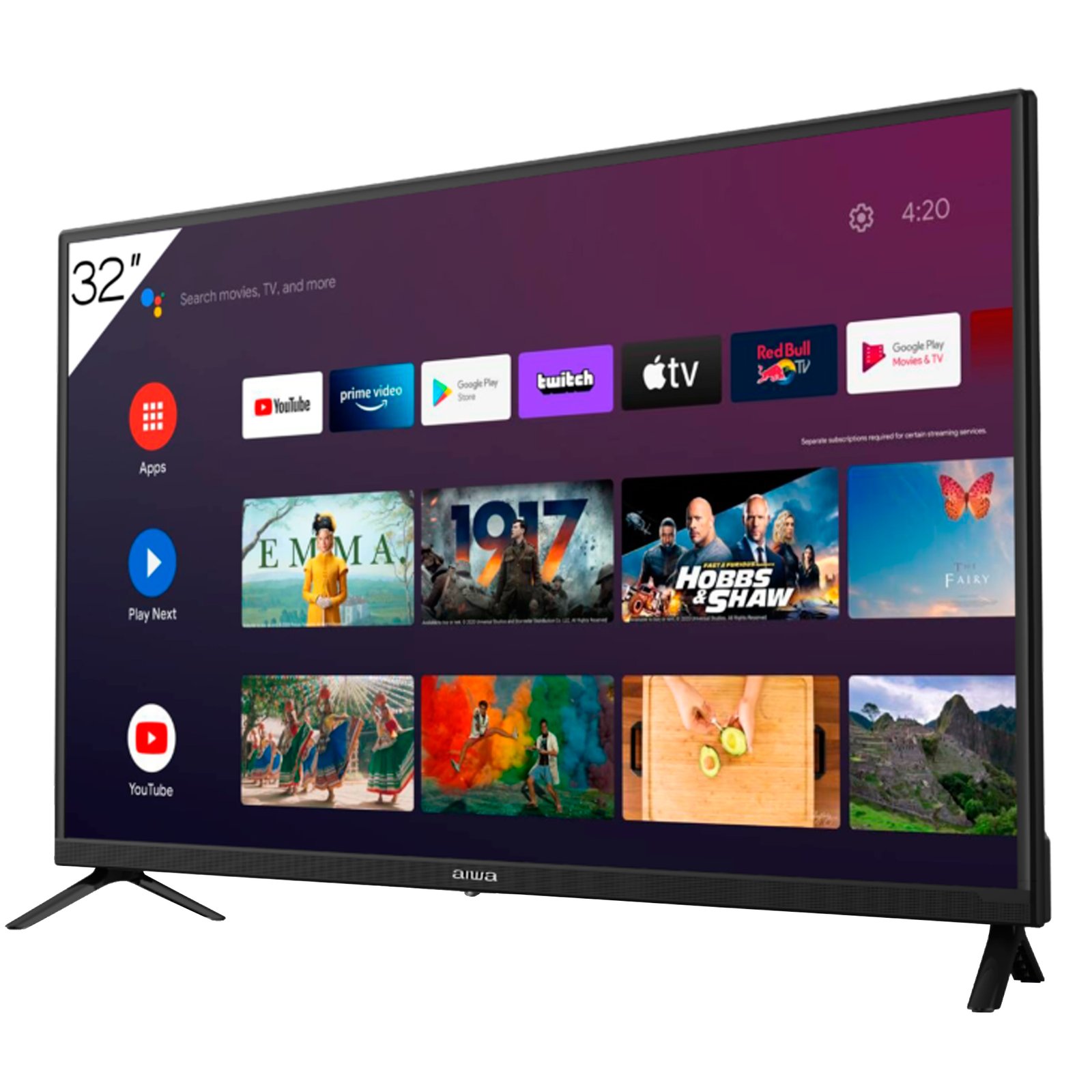 AW32B4SM_02.jpg Smart Tv Aiwa Aw32b4sm 32'' Led 720p 60hz Isdbt Android - Imagen 1