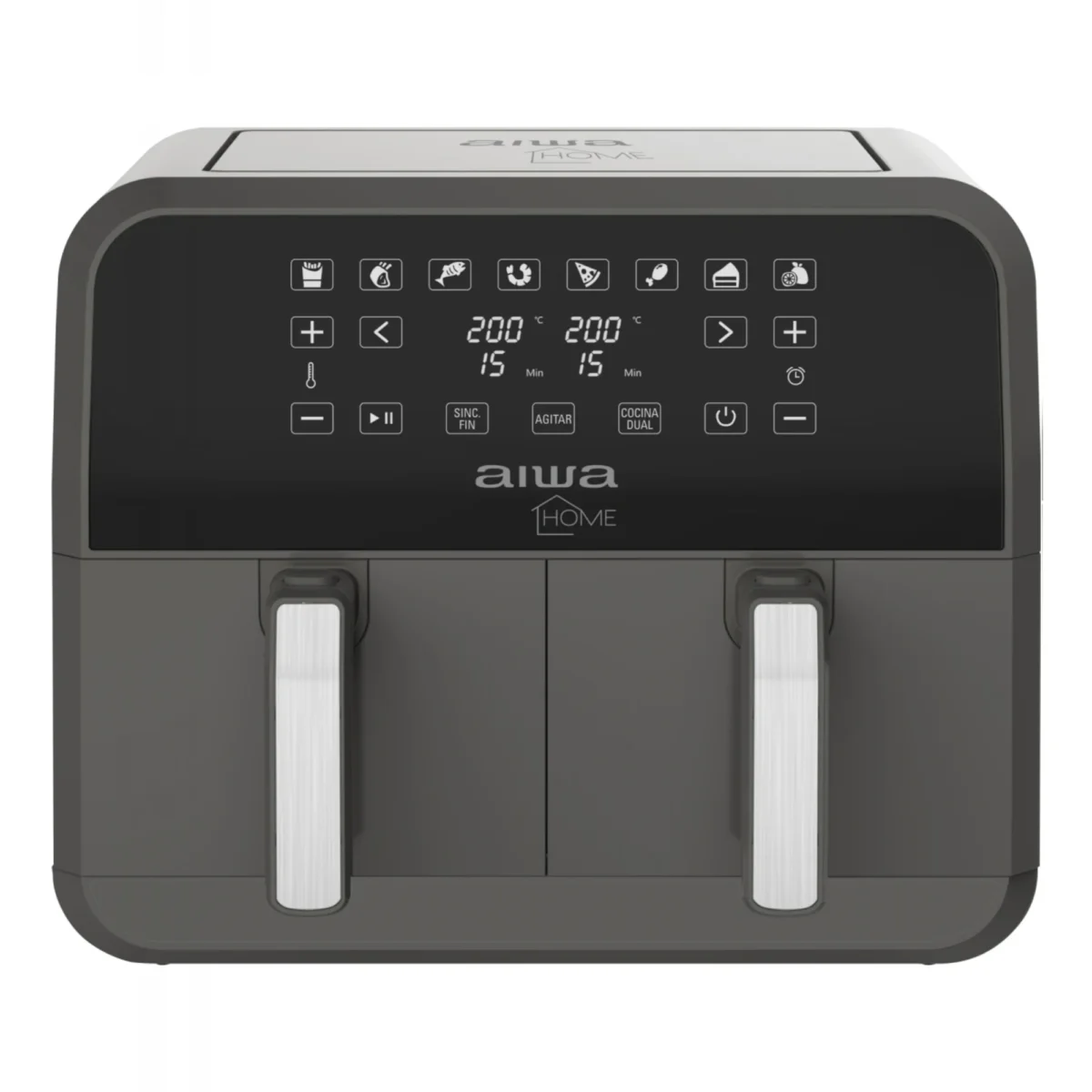 Freidora Sin Aceite Aiwa Haft8003 200°c 8L Dos Canastos - Imagen 2