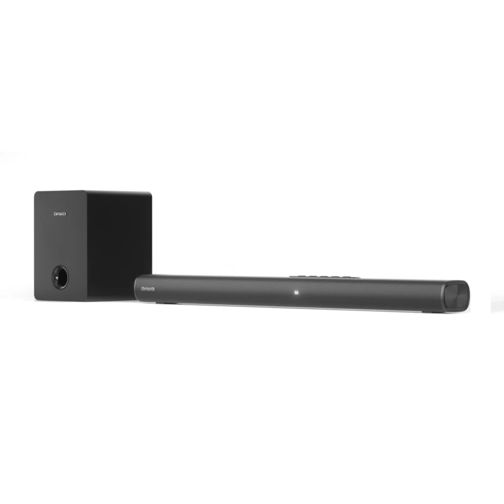 Barra de sonido Aiwa AWSBH16 — Contenido y alimentación