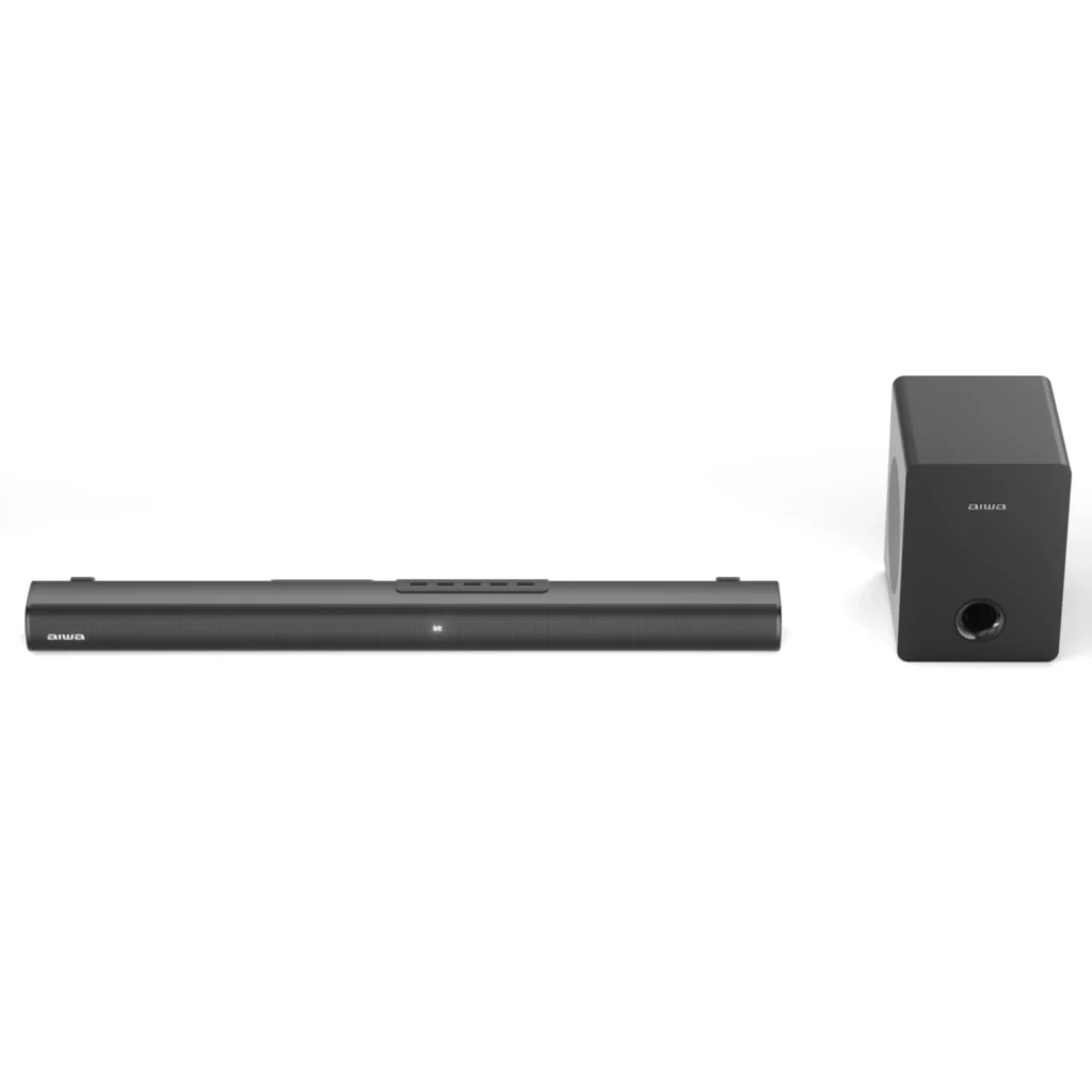 Barra de sonido Aiwa AWSBH16 — Audio 2.1 con 80 W RMS