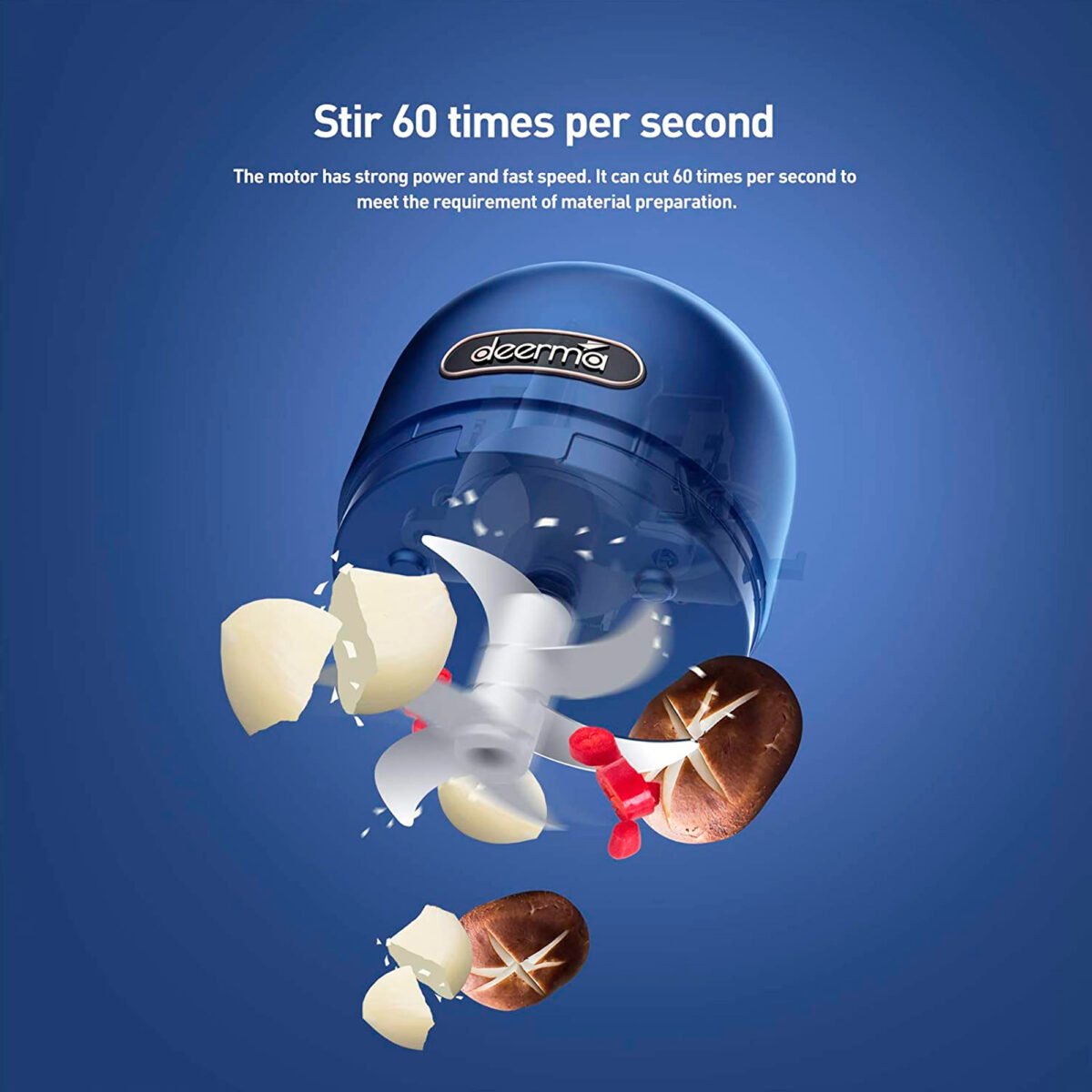 Mini Picadora De Alimentos Deerma 150ml 3600RPM 40W - Imagen 5