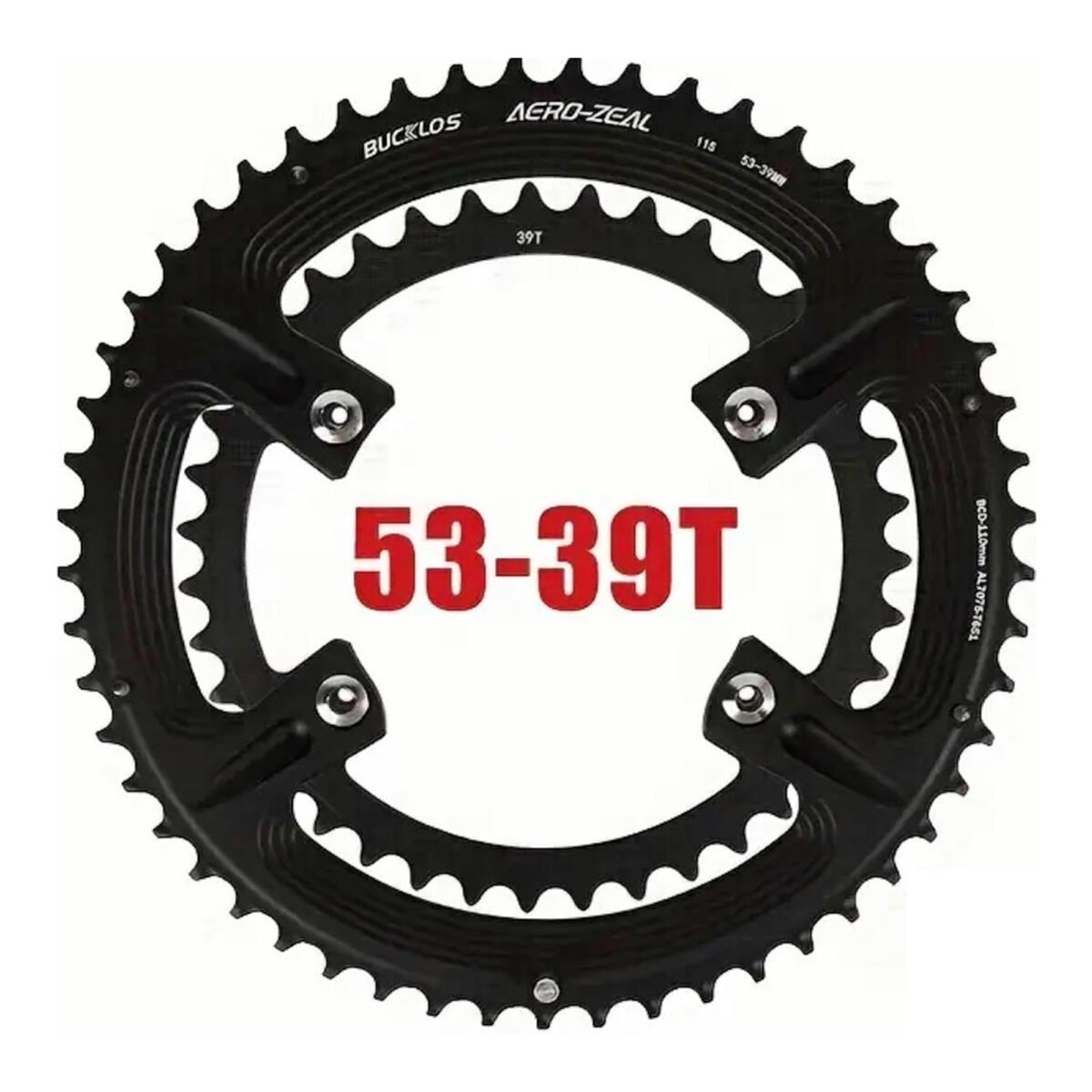 Plato Para Cadena De Bicicleta Bucklos 53-39t 10/11/12V - Imagen 5