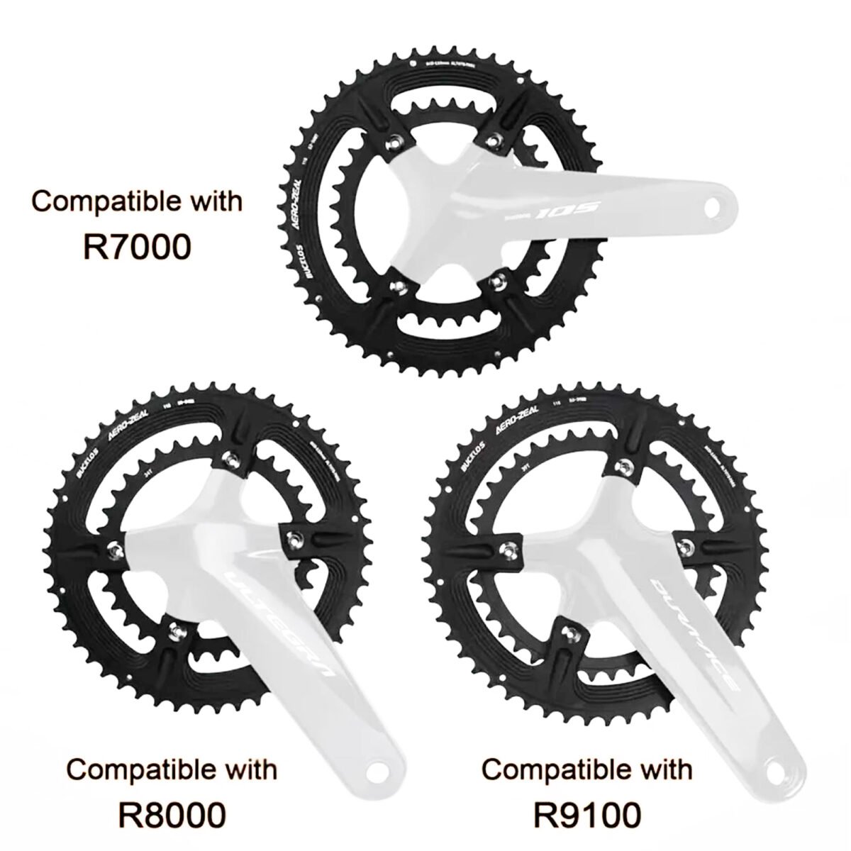 Plato Para Cadena De Bicicleta Bucklos 53-39t 10/11/12V - Imagen 3
