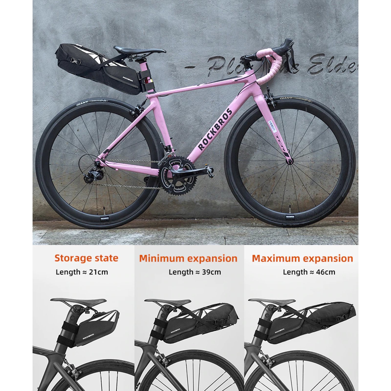 C38ROCKBROS-POS9.jpg Bolso De Sillín Para Bicicleta Impermeable Rockbros De 10L - Imagen 1