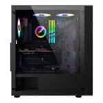 Gabinete Gaming Marvo Ca-123 Panel RGB Mid Tower Atx