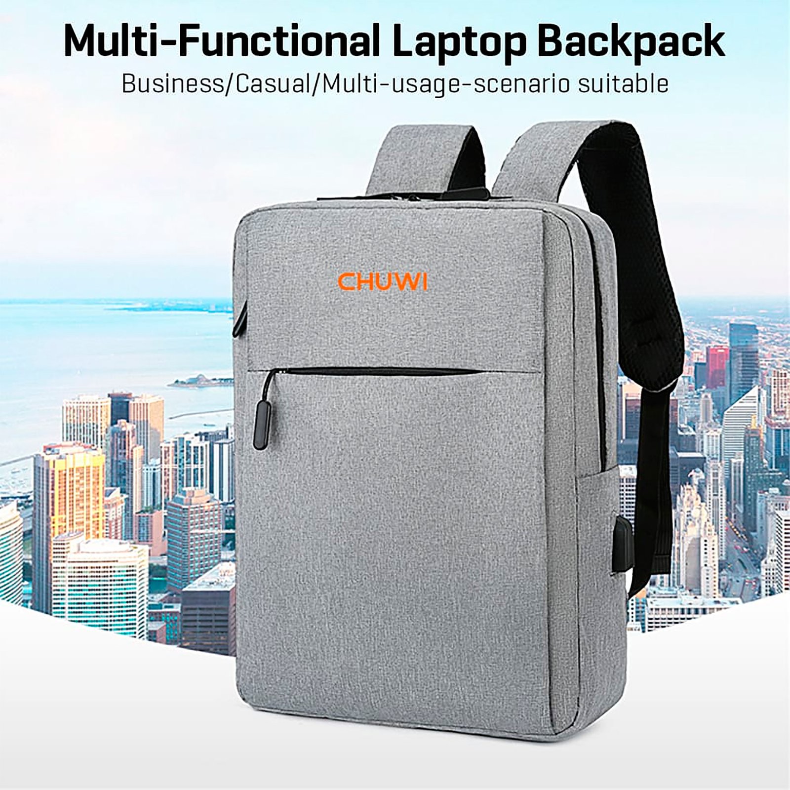 CHUCASLAPBACGY_05.jpg Mochila Para Notebook 15,6'' Chuwi Casual Backpack 17L - Imagen 1