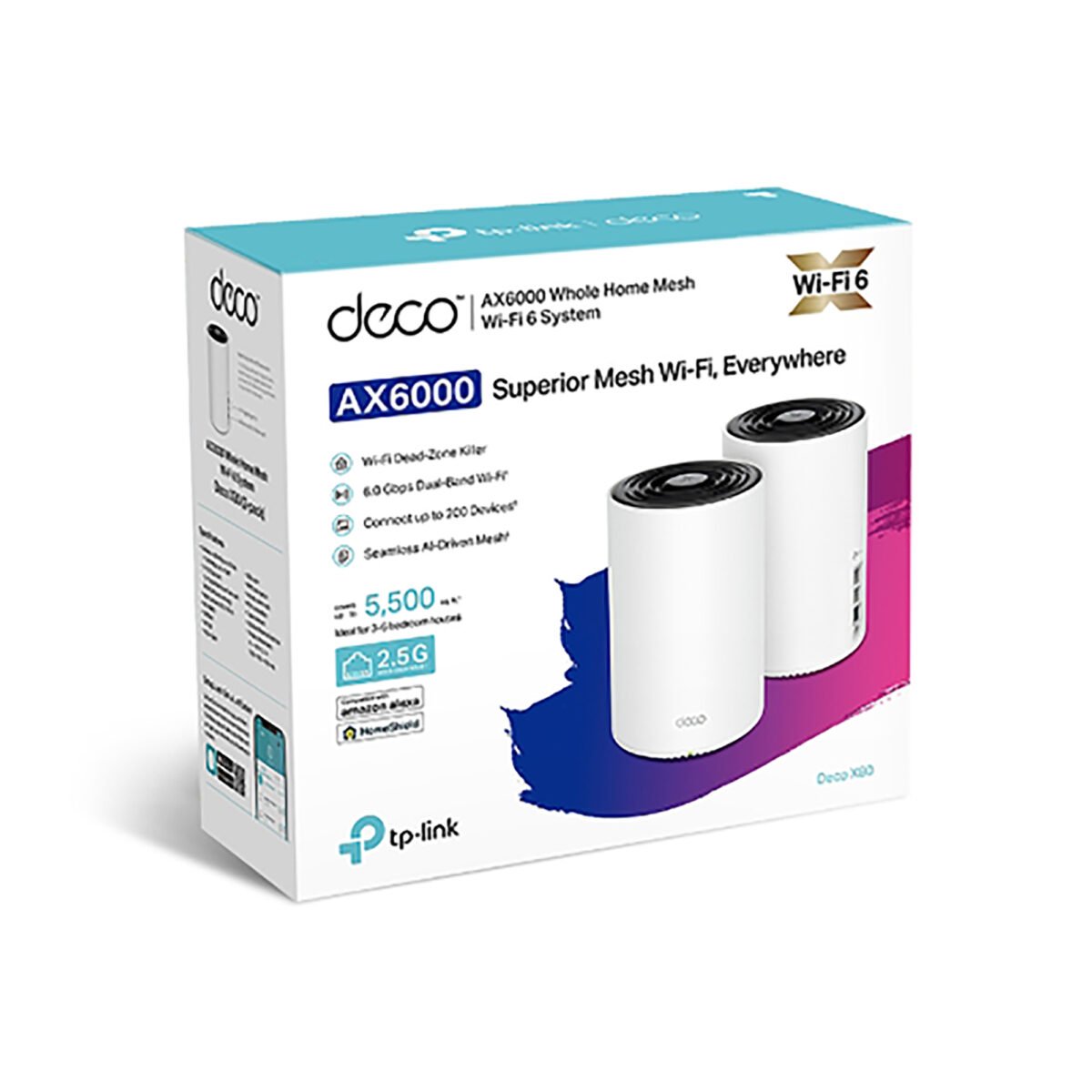 Access Point Tp-Link Deco X80 2,4ghz/5ghz Ax6000 Pack x2 - Imagen 5