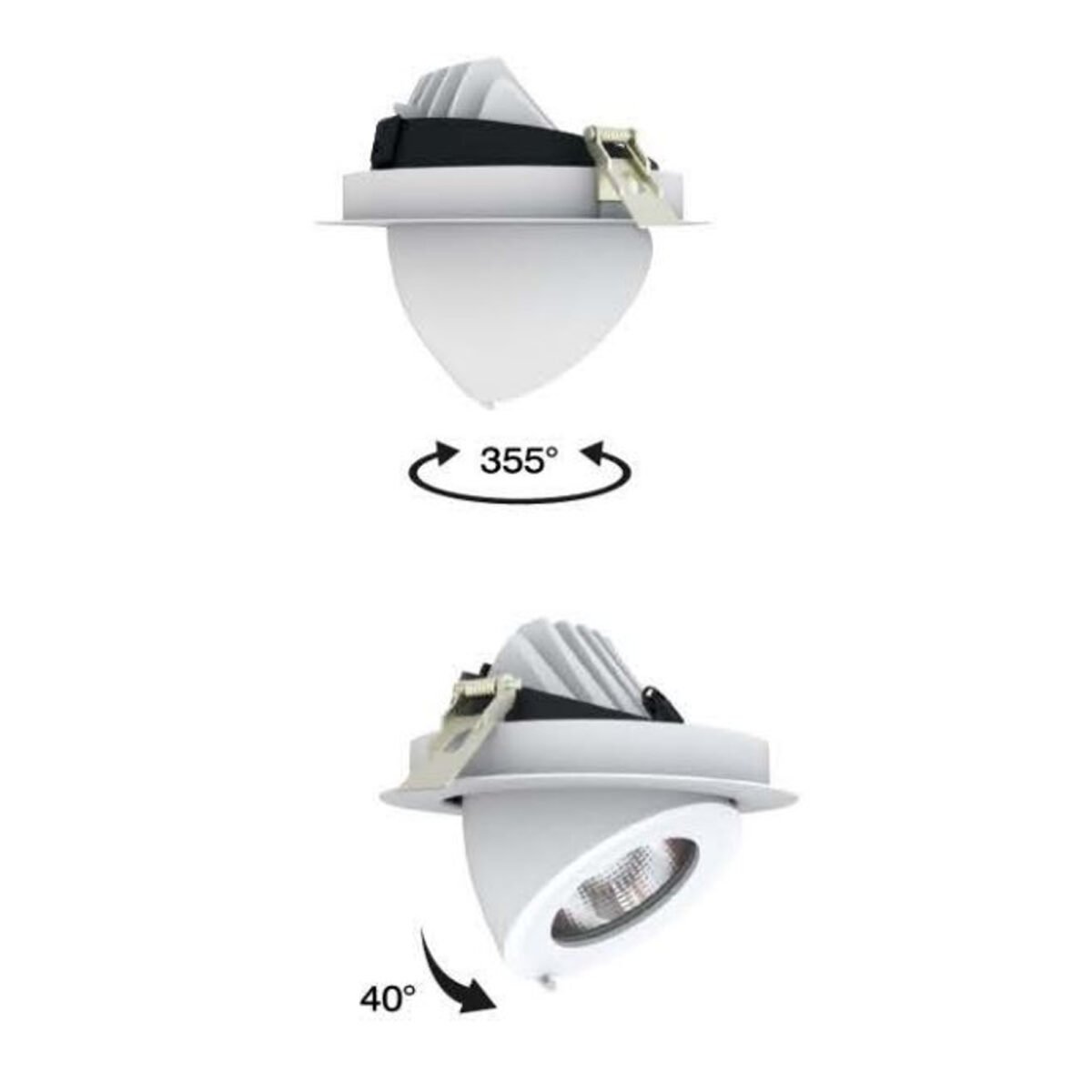 Lámpara Led Ledion Embutir 10w 3000k Dimerizable Chip Hr