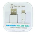 Cable Fifo Dual Usb a Micro Usb / Lightning 1,5 M - Imagen 2