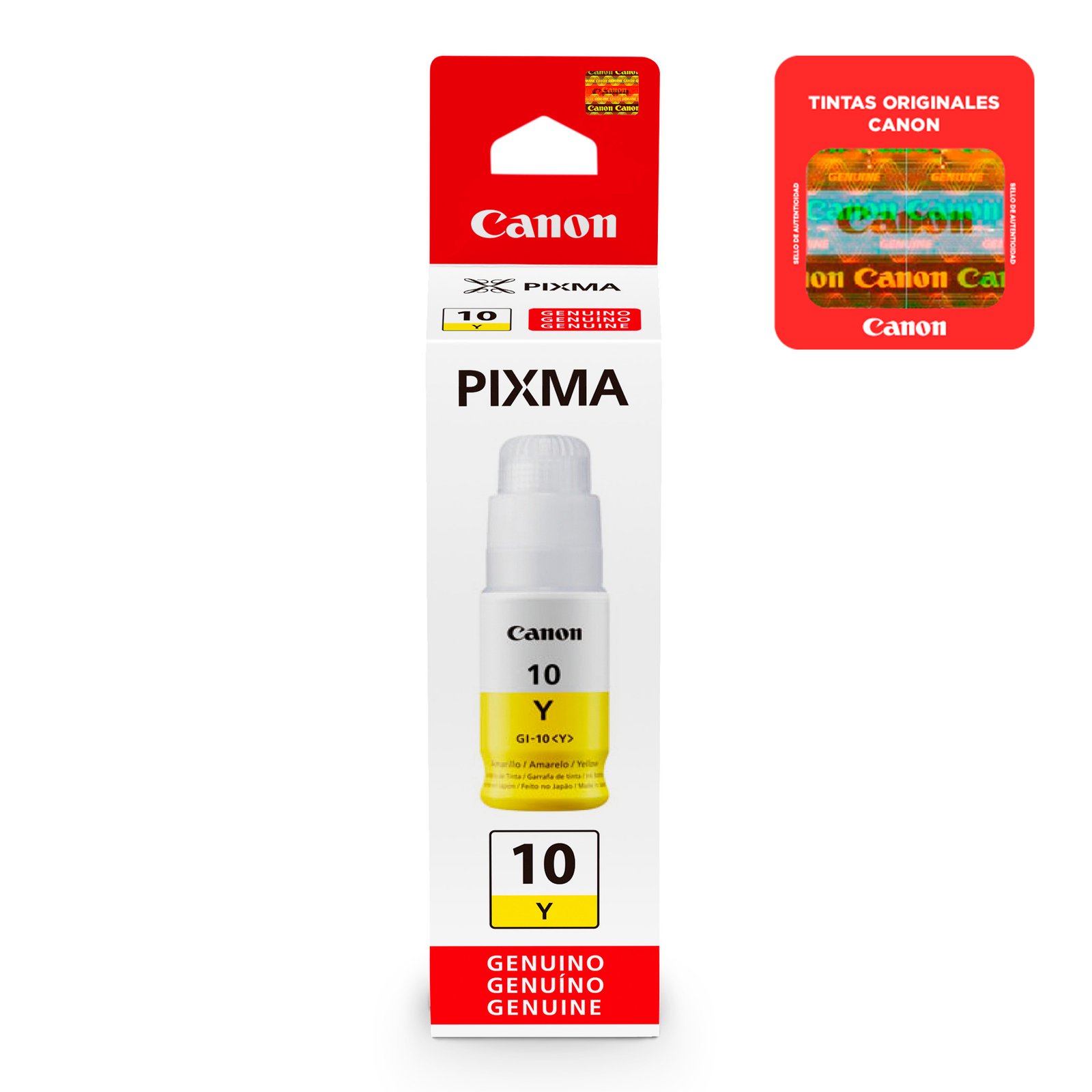 GI-10-YW_02.jpg Botella De Tinta Canon Amarillo GI-10 Y 70ml - Imagen 1