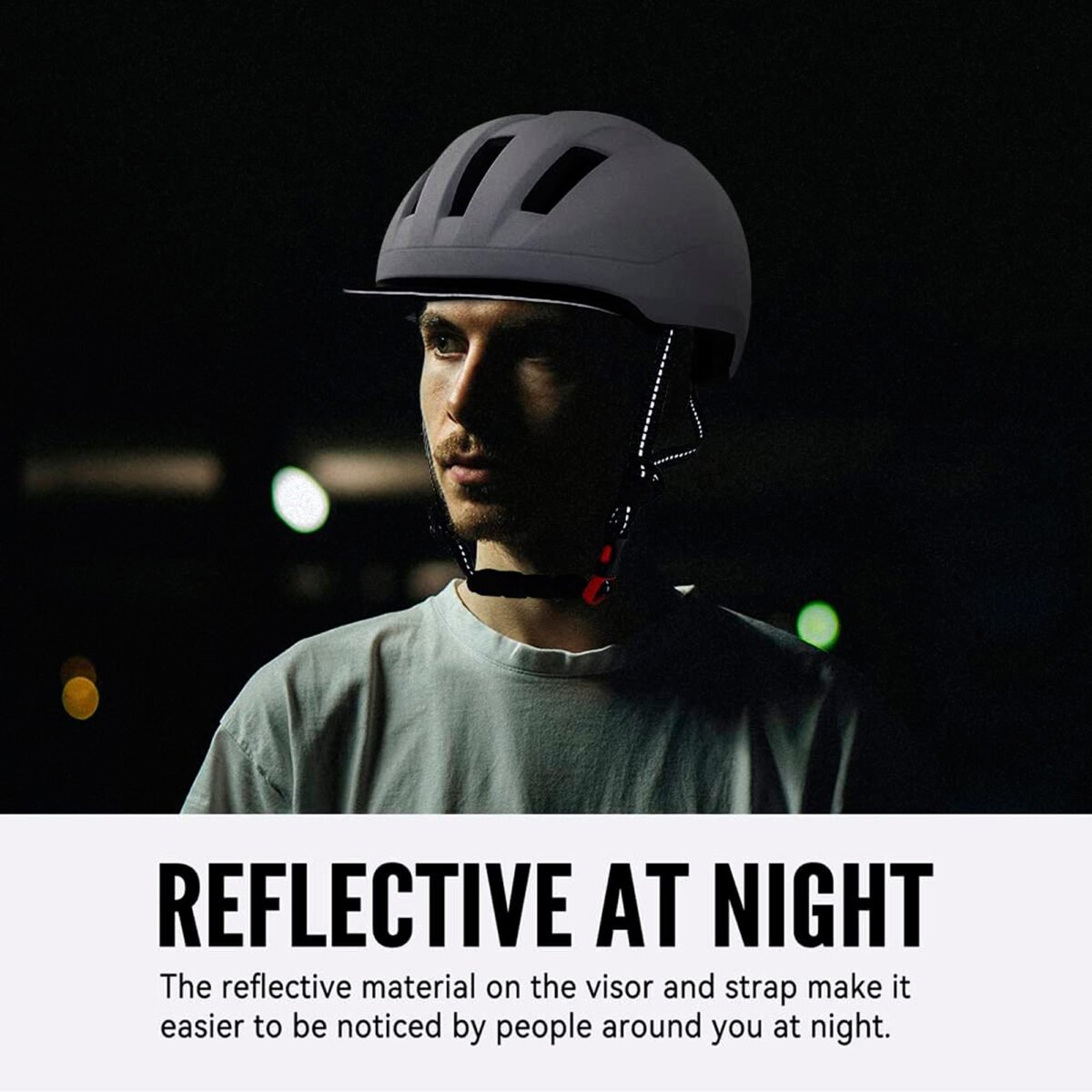 Casco Para Ciclismo Reflectante Ajustable - Imagen 2