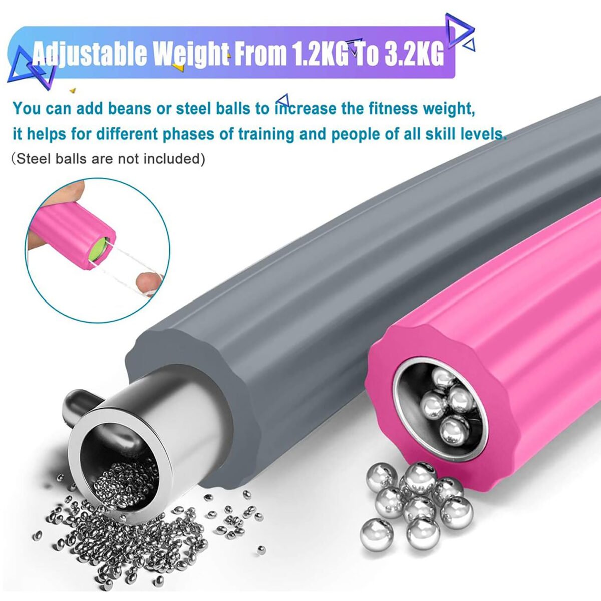 Aro De Ejercicio Desmontable Tamaño Y Peso Ajustable - Imagen 2