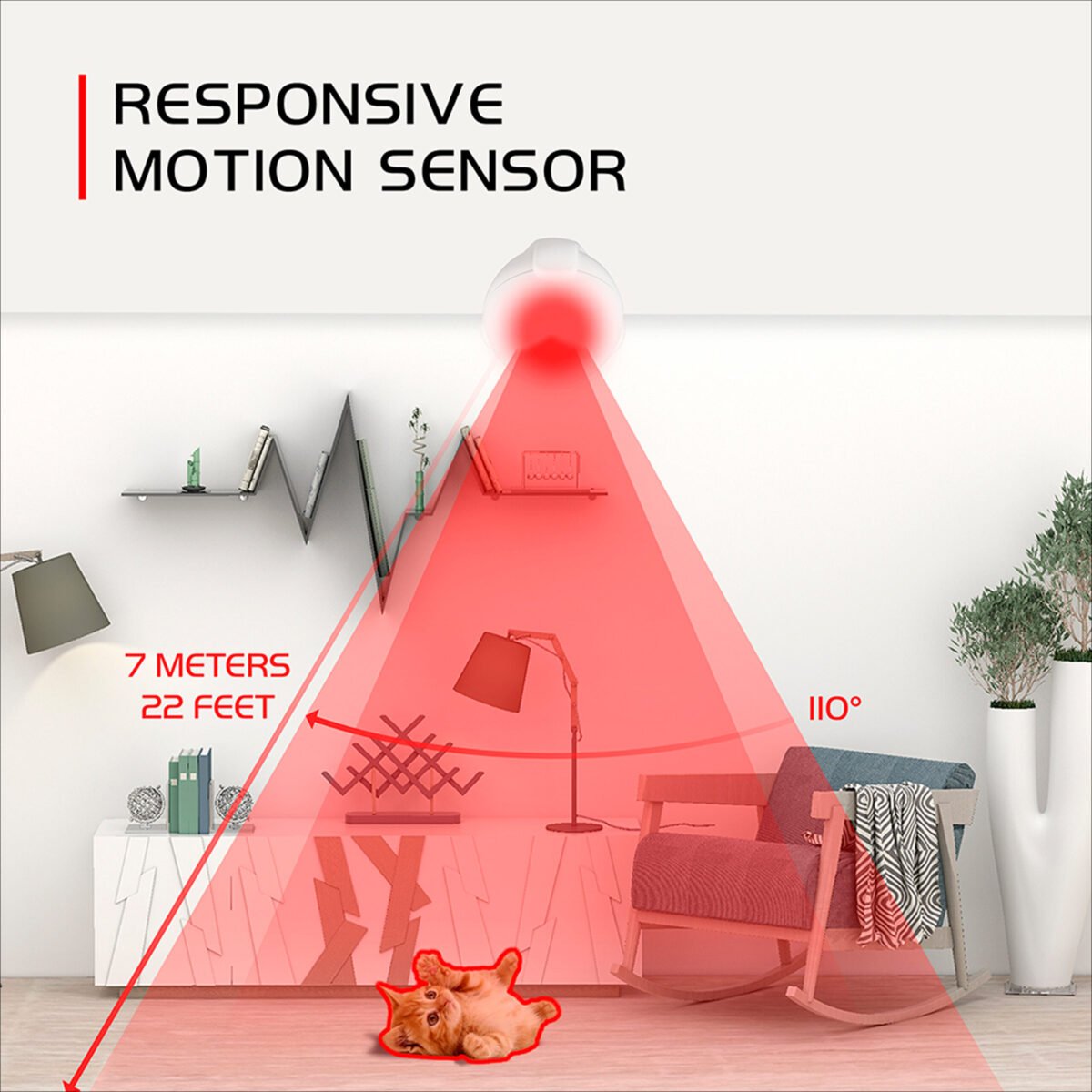 Sensor de Movimiento Inteligente Iview 110º 7m - Imagen 4
