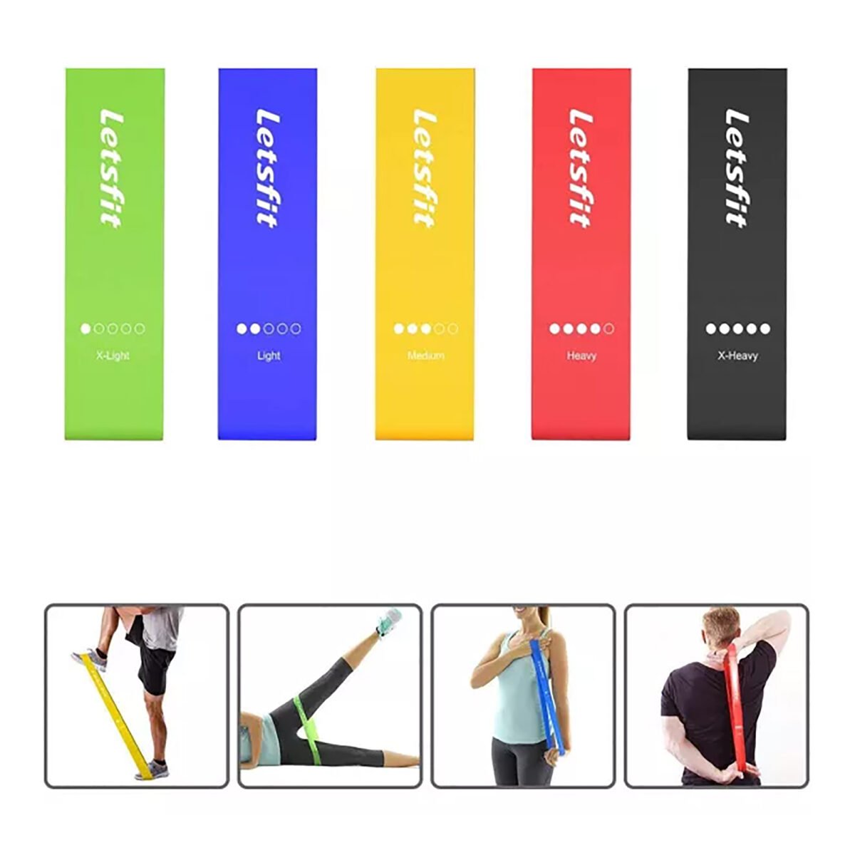 Bandas Para Entrenamiento De Resistencia Letsfit Jsd01 - Imagen 4