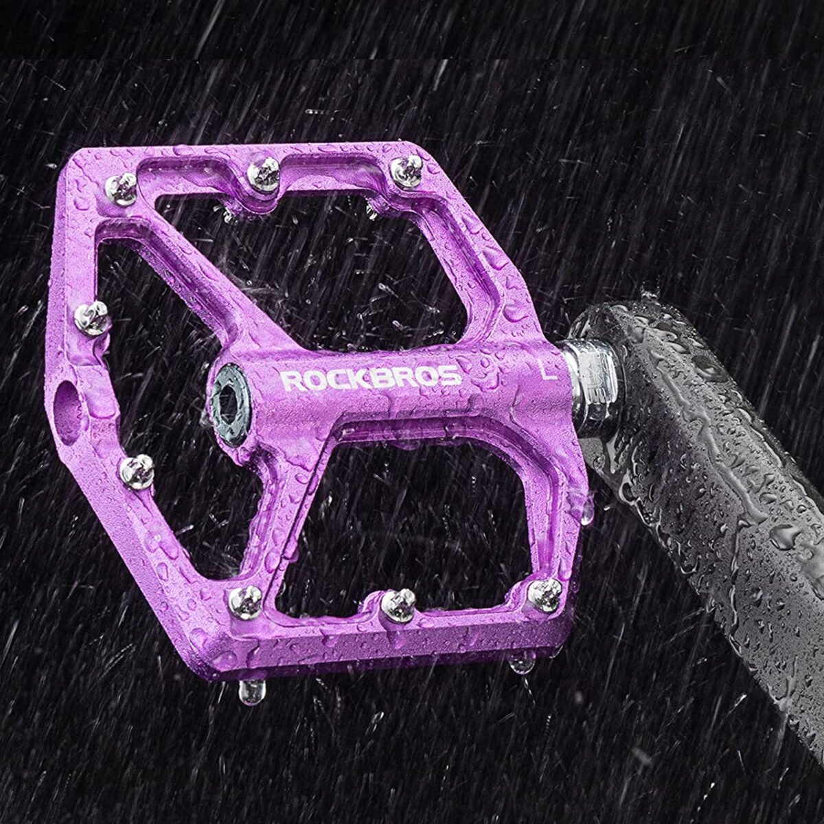 Pedales Para Bicicleta Rockbros Aluminio Antideslizantes - Imagen 2