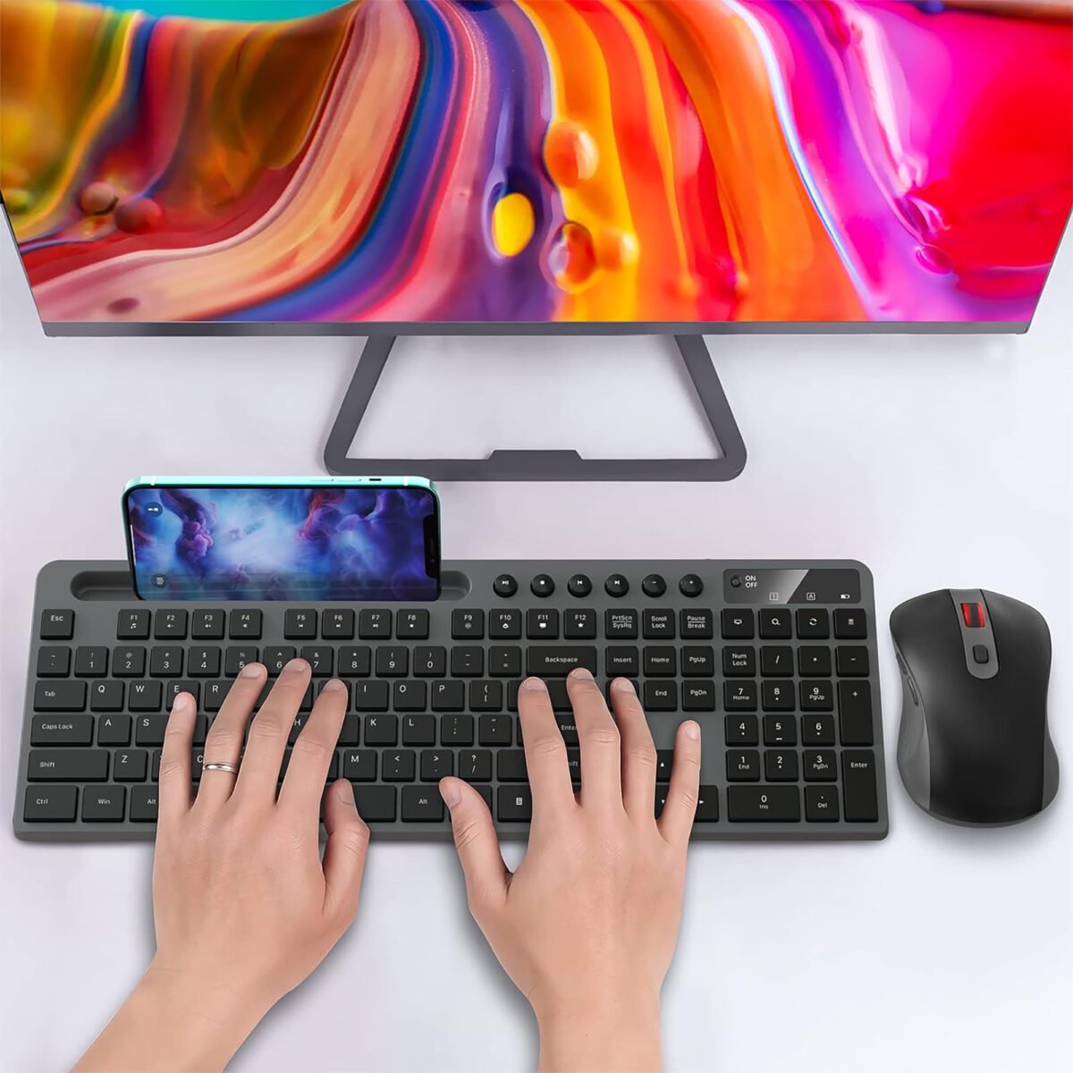 Combo Gaming Inalámbrico Marvo KC411W Español - Imagen 4