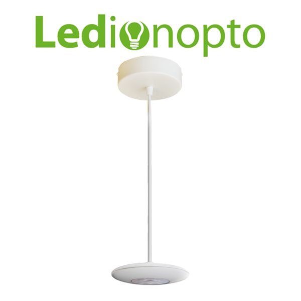 Lámpara Led Ledion Colgante 15w 3000k Aro Plateado 38° Dimerizable