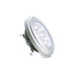 Lámpara Led Ledion Ar111 10w 2800k Aro Plateado 25° - Imagen 4