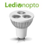 Lámpara Led Ledion Gu5.3 3w 3000k Aro Plateado 38°