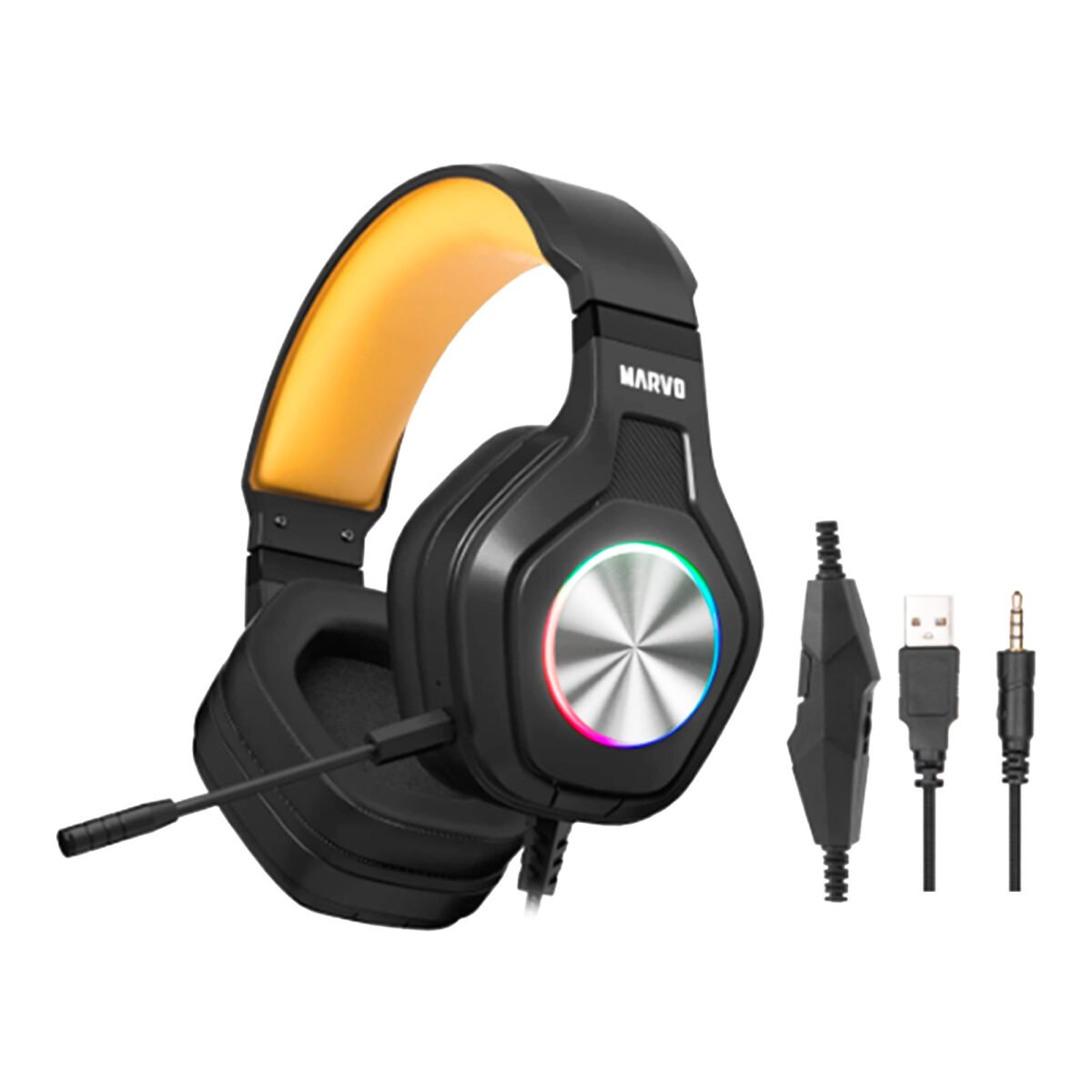 Auriculares Gaming Cableados Marvo Pulz 80 RGB - Imagen 5