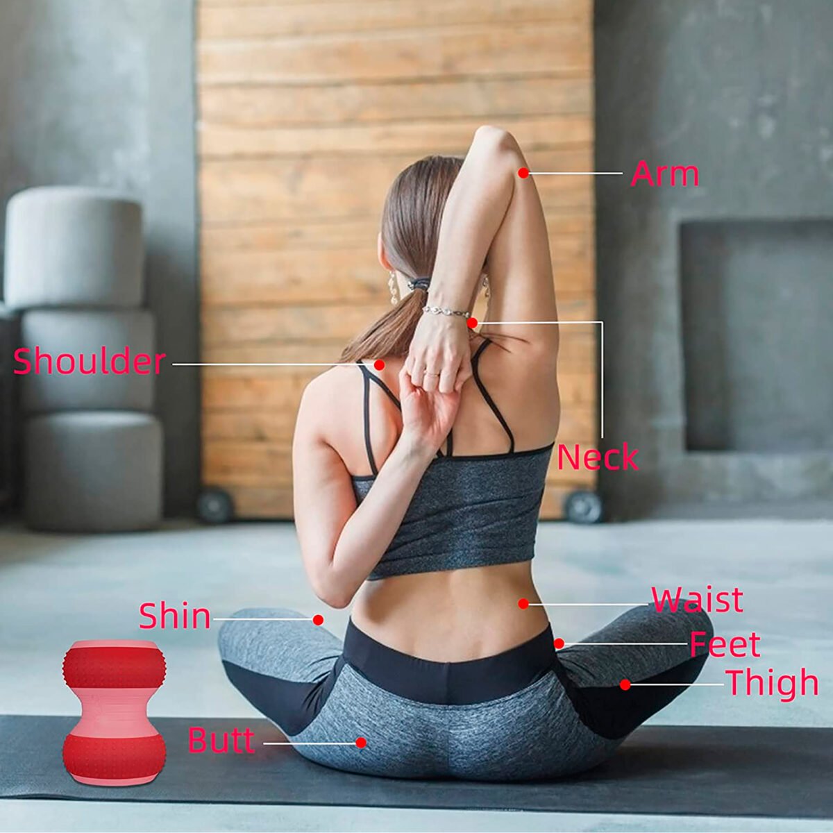 Rodillo Para Masaje Ergonómico Adecuado Hasta 127kg - Imagen 2