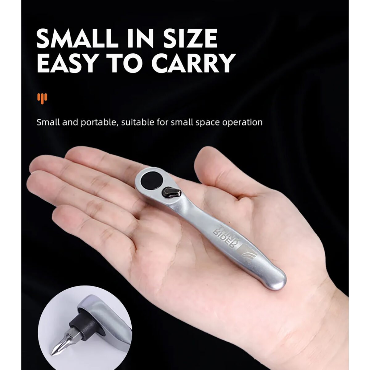 Mini Llave Trinquete Magnética + 10 Puntas Thinkrider - Imagen 4