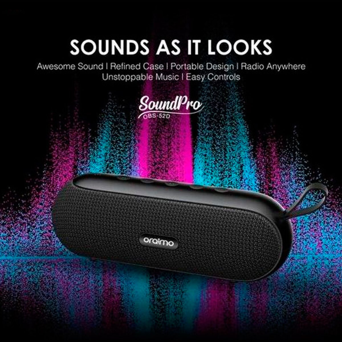 Parlante Oraimo Soundpro OBS-52D — Parlante Inalámbrico Soundpro Oraimo Bluetooth 10w