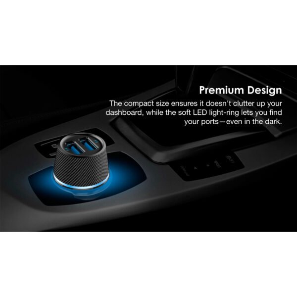 Cargador De Auto Oraimo 2 Usb 2,1A Anillo Led