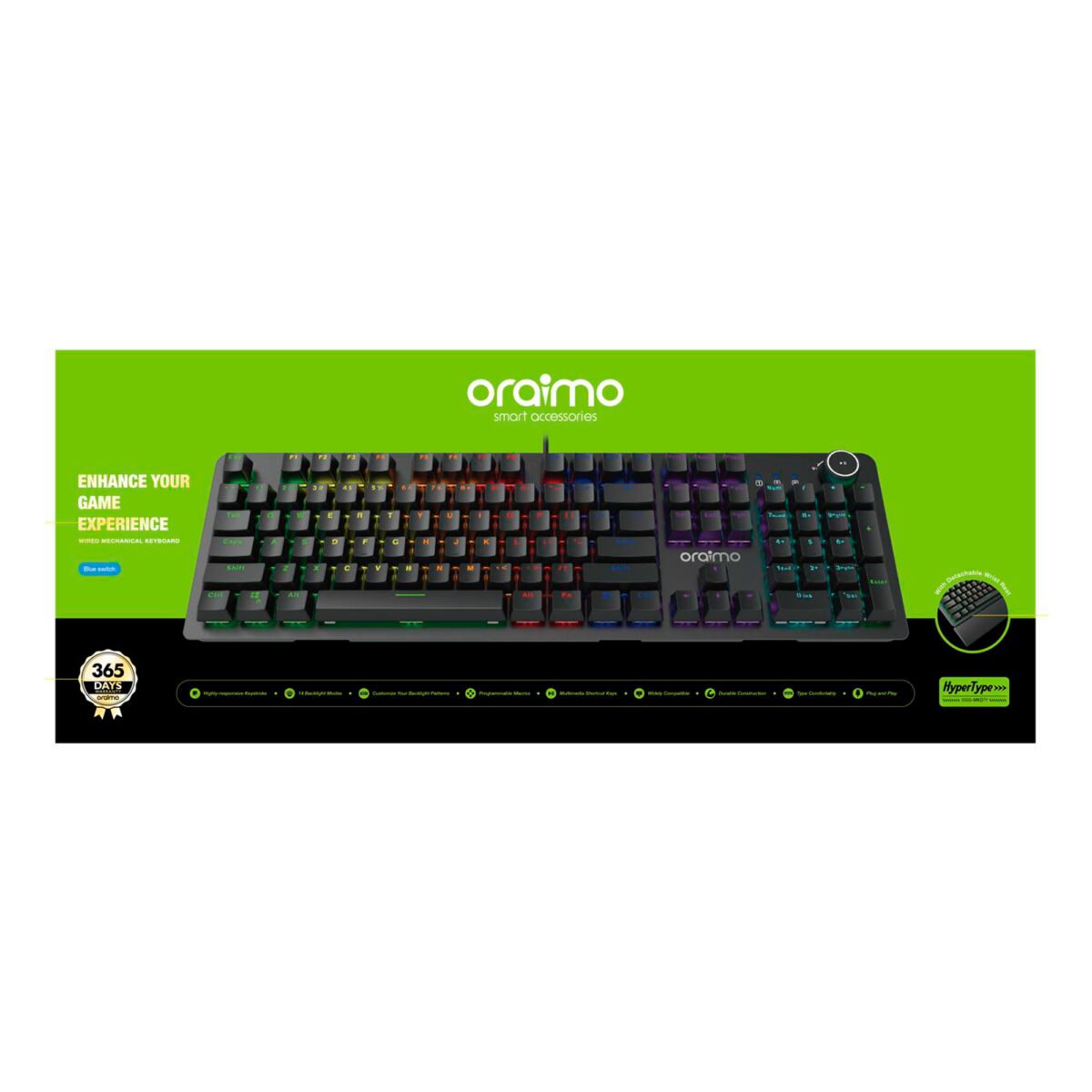 Teclado Oraimo HyperType Retroiluminación USB - Imagen 6