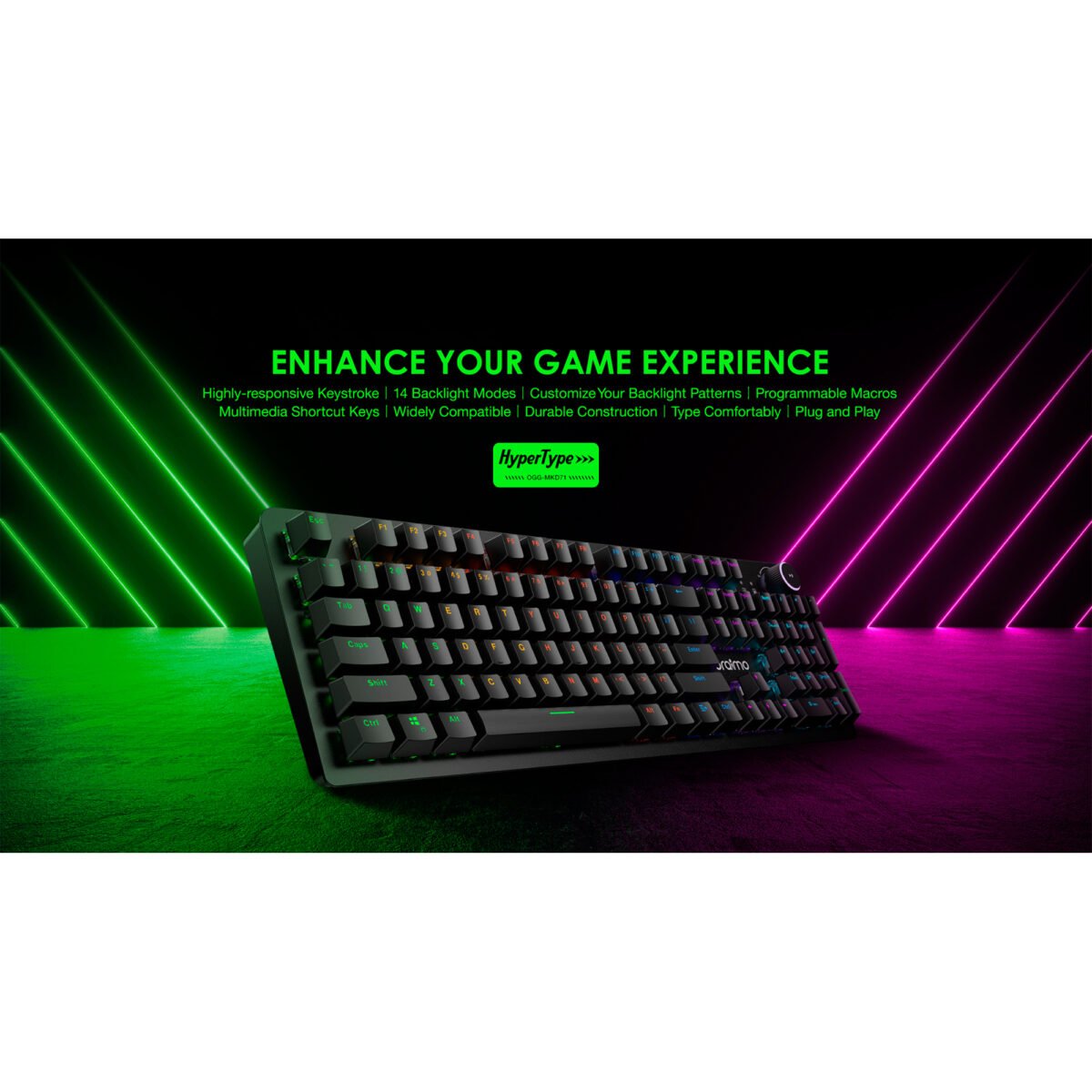 Teclado Oraimo HyperType Retroiluminación USB - Imagen 5